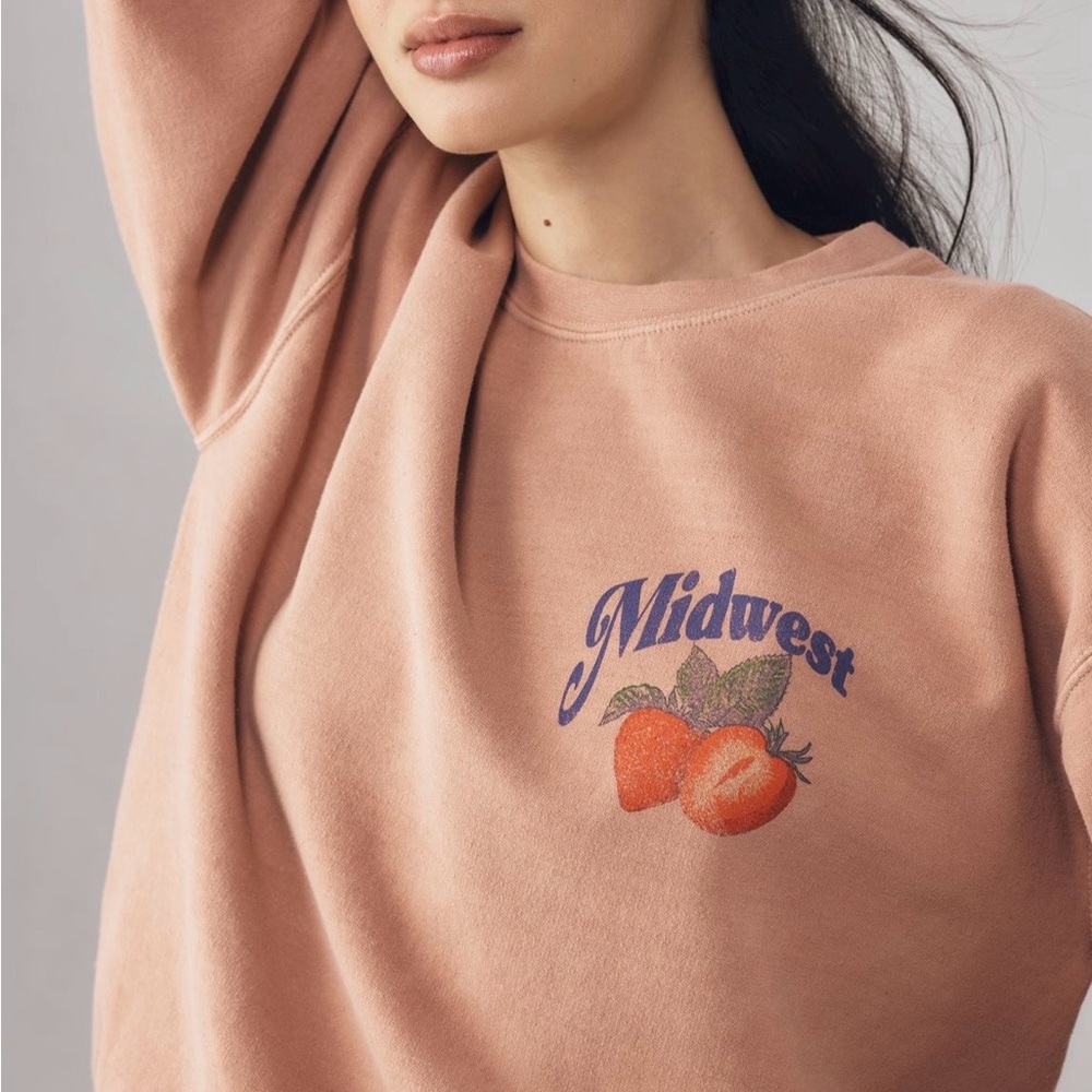 ANTHROPOLOGIE Graphic Pullover Sweatshirt, Size XS - Picture 3 of 5